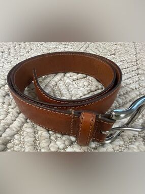 Genuine Italian Leather Belt | Rich Cognac | Size 34/85